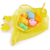 KG Bieco Bieco Badespielzeug Baby | 7er Set inkl. Netz | Wasserspielzeug Badewanne | Badewannenspielzeug ab 1 Jahr | Buntes Tiere Spielzeug Badewanne für Babys | Badewannen Spielzeug Kinder | Baby Bath Toys