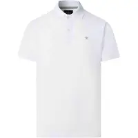 Hackett London für Herren. HM562363 Polo piqué fit slim fit weiß (L), Lässig, Baumwolle, Kurzarm