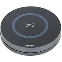Evoline DisQ Drehdeckel mit QI-Ladefunktion schwarz ø90mm