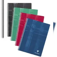 Clairefontaine 5x Notizbuch mit Doppelspirale DIN A4 21x29,7cm, 74 Blatt 90g, französische Lineatur - Sortiert 8121C