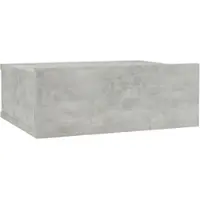 Décoshop26 - Wandmontierter Nachttisch mit Schublade 40 x 30 x 15 cm aus grauem Holzwerkstoff DEC033927