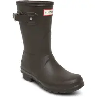 Hunter Gummistiefel Damen Original Short Boot Shore / Chocolate Brown-Schuhgröße 40 - 41