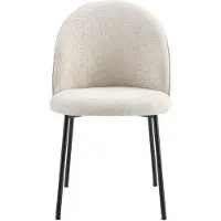 Idimex Esszimmerstühle CASSIE 2er Set weiß - moderner Stuhl mit schwarzem Metallgestell, Polsterstühle mit Stoffbezug, Küchenstuhl