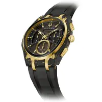 Bulova Herren Armbanduhr 98A328 Curv Chronograph schwarz-goldfarben Jubiläumsedition