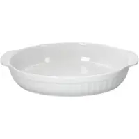 MamboCat Arte Regal Auflaufform Nr. 01 weiß oval mit Henkel groß - 03845