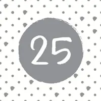 Duni 240 Tissue-Servietten 33 x 33 cm 25th Birthday 3-lagig