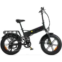 ENGWE Engine X - E-Klapprad inkl. Kettenschloss - 20 Zoll - 250W Motor - 100 km Reichweite - 7-Gang - Mechanische Scheibenbremsen - 624Wh Akku - Federgabel - Schwarz