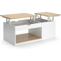 Vicco Couchtisch Avela Weiß/Sonoma 55 x 110 cm, Model 54544