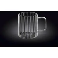 Wilmax England Wilmax Doppelwandige Thermoglas-Tasse mit Henkel – 300 ml, 6er Set
