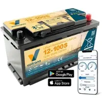 Voltrana Lithium Bootsbatterie 12,8V 100Ah 1280Wh AP mit Bluetooth & Heizung – L...