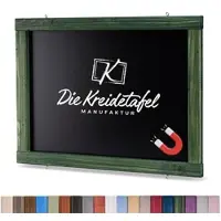 Die Kreidetafel Manufaktur Magnetische Kreidetafel - Magnettafel mit Holzrahmen / Grün 150x60cm