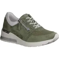 Waldlaufer H-Clara 939H01-293 Orthotritt Damen Schnürer, Minze, Leder/Stretch - Damenschuhe Bequeme Schnürschuhe, Grün, leder/textil (order giraffestretch/porto)