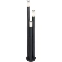 Etc-shop LED Stehleuchte, Edelstahl, anthrazit, 3-Säulen, H 170 cm