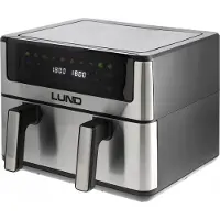 LUND Heißluftfritteuse 10L 2600 W mit LCD-Anzeige, Mini Backofen