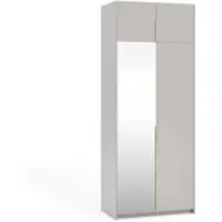 Masseno Drehtürenschrank THALIA 100/250/58cm 2-türig mit Spiegel Kaschmir