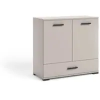Masseno Kommode ALBANO 90 cm Sideboard mit 1 Schubladen und 2 Türen für Wohnzimmer Schlafzimmer Modern 90x40x83 cm Kaschmir