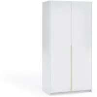 Masseno Drehtürenschrank AMARA 100/204/58cm 2-türig Weiß