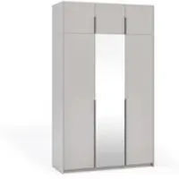Masseno Drehtürenschrank THALIA 148/250/58cm 3-türig mit Spiegel Kaschmir
