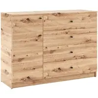 Masseno Kommode NATURIO 120 cm Sideboard mit 4 Schubladen und 1 Türen für Wohnzimmer Schlafzimmer Modern 120x40x87 cm Eiche Artisan