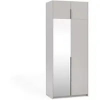 Masseno Drehtürenschrank THALIA 100/250/58cm 2-türig mit Spiegel Kaschmir