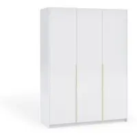 Masseno Drehtürenschrank AMARA 148/204/58cm 3-türig Weiß