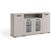 Masseno Kommode ALBANO 160 cm Sideboard mit 4 Schubladen für Wohnzimmer Schlafzimmer Modern 160x40x83 cm Kaschmir