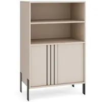 Masseno Kommode VALOZA 120 cm Sideboard mit 3 Schubladen und 2 Türen für Wohnzimmer Schlafzimmer Modern 120x40x87 cm Kaschmir