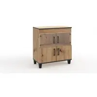 Masseno Kommode CORTEZA 80 cm Sideboard mit 4 Türen für Wohnzimmer Schlafzimmer Modern 80x40x90 cm Eiche Artisan