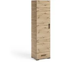 Masseno Drehtürenschrank ALBANO 50/186/40cm 1-türig Eiche Artisan