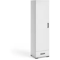 Masseno Drehtürenschrank ALBANO 50/186/40cm 1-türig Weiß