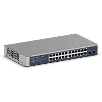 Netgear GS724T, Managed, L2+/L3, Gigabit Ethernet (10/100/1000), Vollduplex, Rack-Einbau, 1U