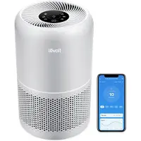 Levoit Luftreiniger "Core 300S Pro Smart Air Purifier", weiß (grau), B:22cm H:36cm T:22cm, Luftreiniger, Luftreiniger, 3-Stufen-HEPA-Filtersystem, leiser Reiniger für Allergiker