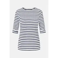 Armor Lux 3/4-Arm Streifenshirt weiß-marine Damen