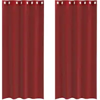 vidaXL Voile Vorhänge mit Ösen 2 Stk. Weinrot