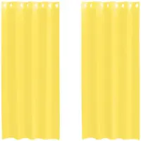 vidaXL Voile Vorhänge mit Ösen 2 Stk. Gelb