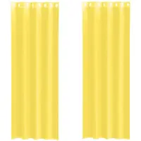 vidaXL Voile Vorhänge mit Ösen 2 Stk. Gelb
