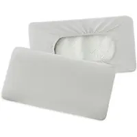 TRAUMSCHLAF Premium Interlock Jersey Universal Bezug für Nackenstützkissen ca. 40x60 cm - 40x80 cm | silber - grau