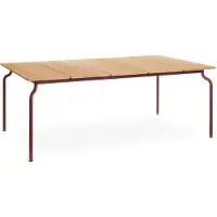 Magis South Esstisch, bordeaux / teak