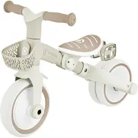 Globber LEARNING TRIKE 3in1 PLUS ECO – Dreirad und Laufrad für Kinder, 8/7 Zoll, TPR-Sattel höhenverstellb, taupe