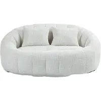 MODFU Sitzsack kinder Beige,Lazy Sofa,Loungesofa mit hoher Rückenlehne,Chenille,für Indoor & Outdoor,145×95×63cm