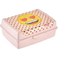 Keeeper Brotdose carla midi Emoji Hearts, 1,0 L, rosa Deco-Click-Box midi, PP, praktischer Verschluss