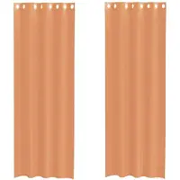 vidaXL Voile Vorhänge mit Ösen 2 Stk. Terrakotta