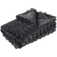 Amadeus Plaid Diana dunkelgrau 130x170 cm - Rechteck Polyester 130x2 cm