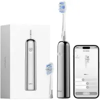 Laifen Wave Pro Elektrische Schallzahnbürste mit App, Drucksensor, 70 Tage Akku, kabelloses Laden und intelligenter Reinigungstechnologie – Edelstahl