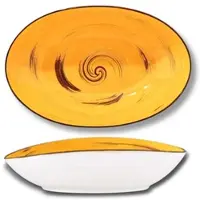 Wilmax Schale oval 30 cm Gelb Porzellan, 2er Set