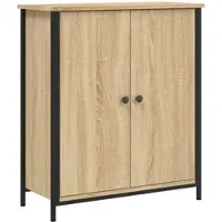 Helloshop26 - Buffet Sideboard Kommode Kleiderschrank Aufbewahrungsmöbel Organizer Küche Wohnzimmer Sonoma-Eiche 70 x 30 x 80 cm 02_0031695