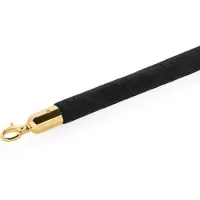 WAS Germany - Verbindungstau Classic, Ø 3,2 cm, 1,5 m, schwarz, Velours, goldfarben, Edelstahl