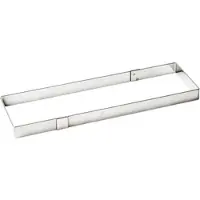 Matfer Rechteckiger Edelstahlrahmen für Mousse, extrastark, 37x9x4 cm (371017)