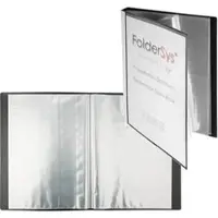 FolderSys Sichtbuch 25819-30, aus PP, A4, mit 100 Hüllen und Außentasche, schwarz