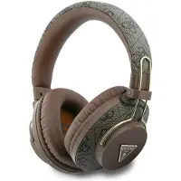 GUESS Słuchawki nauszne Triangle Logo Bluetooth ENC brązowy